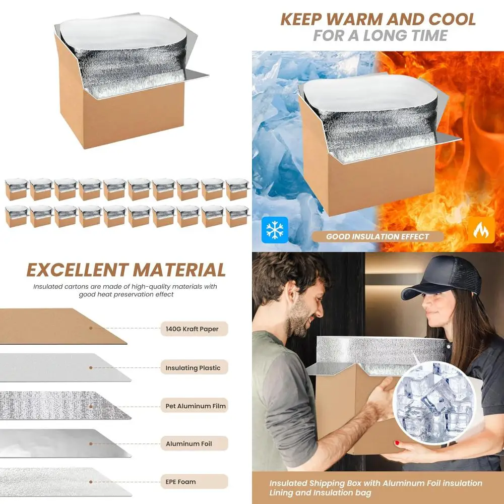 Многоразовые термоизолированные транспортировочные коробки с маслостойким покрытием, 12x10x7 дюймов, для холодных или замороженных продуктов
Многоразовые термоизолированные транспортировочные коробки с маслостойким покрытием, 12x10x7 дюймов, для холодных или замороженных продуктов