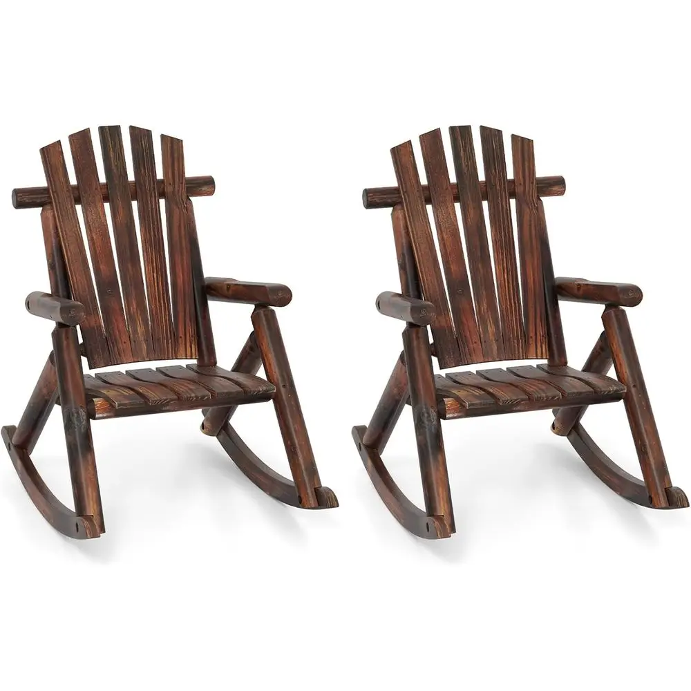 Wood Outdoor Rocking Chairs Set o 2, Outside Adirondack Rocker with High Back and Slatted Seat, Oversized Porch Rocking Chair or
Wood Outdoor Rocking Chairs Set o 2, Outside Adirondack Rocker with High Back and Slatted Seat, Oversized Porch Rocking Chair or