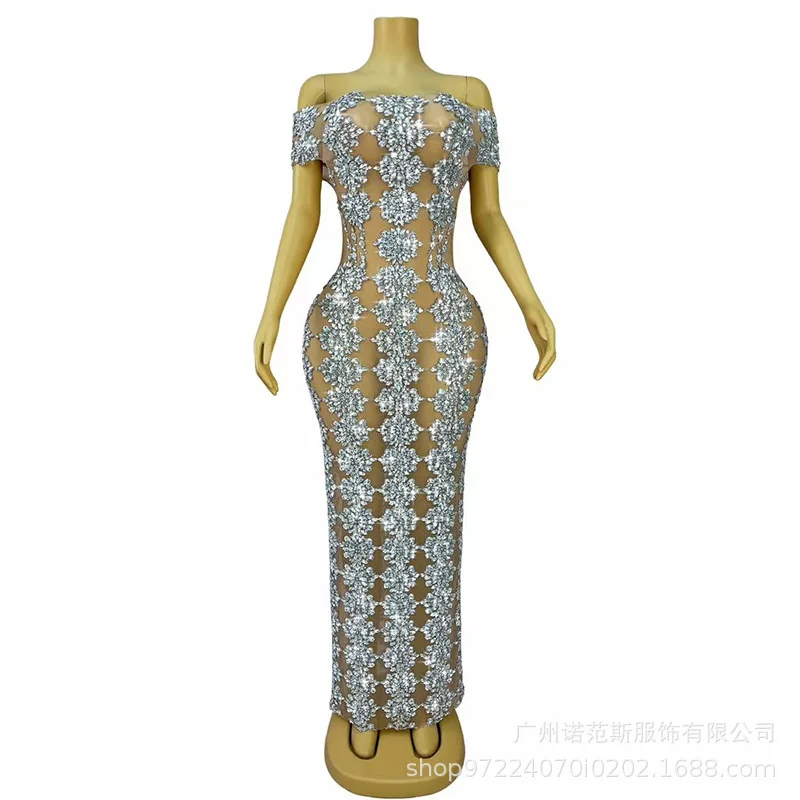 2025 Fashion Silver Rhinestone Temperament Waist Dress Engagement Banquet Bridal Toasting Clothing Annual Meeting Hosting Dress
2025 Fashion Silver Rhinestone Temperament Waist Dress Engagement Banquet Bridal Toasting Clothing Annual Meeting Hosting Dress