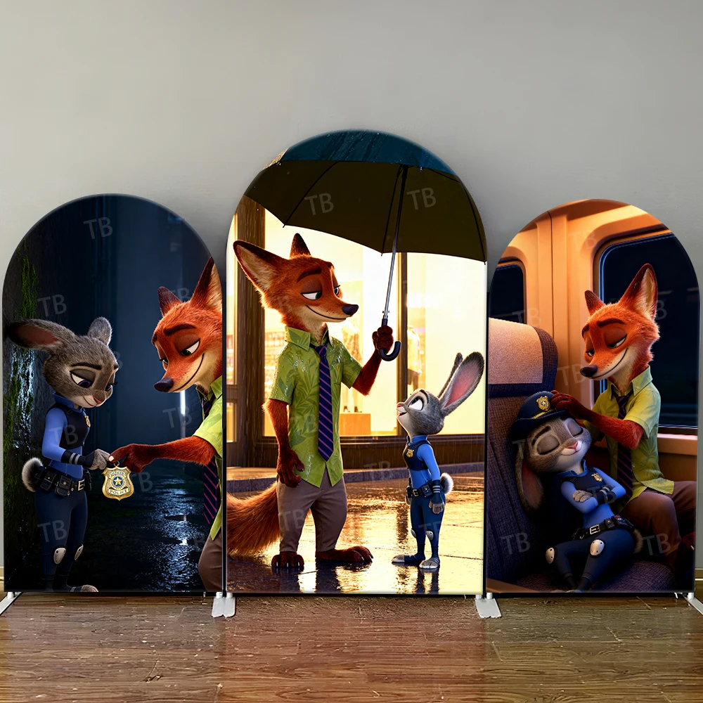 Disney Zootopia Nick & Judy Rainy Day Umbrella Badge Train Rest Arch Backdrop Cover Decor Photo Booth Prop for Kids Party
Disney Zootopia Nick & Judy Rainy Day Umbrella Badge Train Rest Arch Backdrop Cover Decor Photo Booth Prop for Kids Party