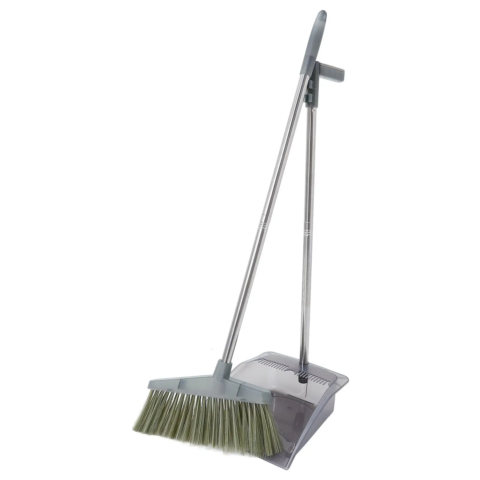 Broom Dustpan Set Long Handle Grey Heavy Duty Durable Plastic Home Cleaning Tools Kitchen Office Retail Spaces Lightweight
Broom Dustpan Set Long Handle Grey Heavy Duty Durable Plastic Home Cleaning Tools Kitchen Office Retail Spaces Lightweight