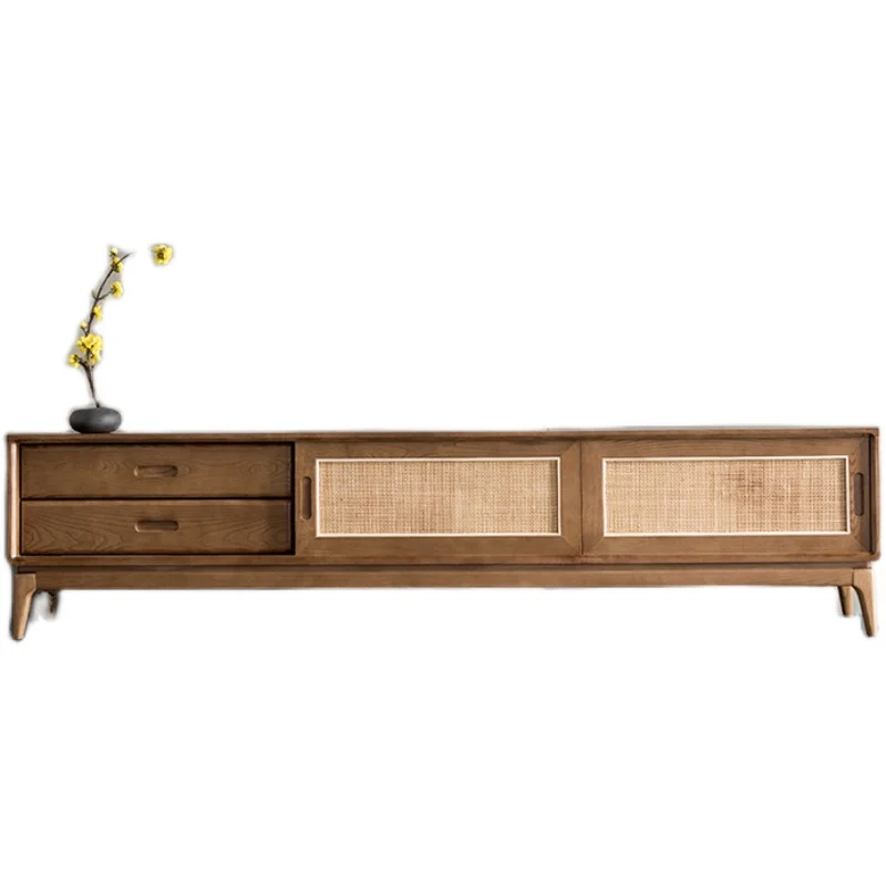 Nordic solid wood TV cabinet black walnut small apartment living room simple locker
Nordic solid wood TV cabinet black walnut small apartment living room simple locker