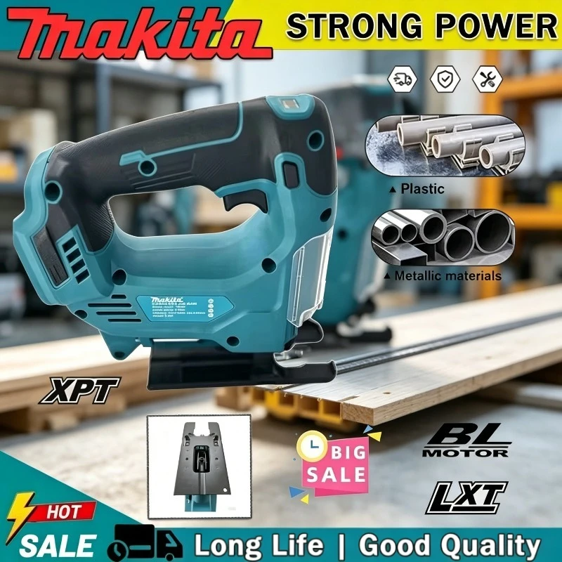 Аккумуляторный электрический лобзик Makita, бесщеточный, портативный, многофункциональный инструмент для деревообработки, совместим с аккумуляторами Makita 18В и 20В
Аккумуляторный электрический лобзик Makita, бесщеточный, портативный, многофункциональный инструмент для деревообработки, совместим с аккумуляторами Makita 18В и 20В