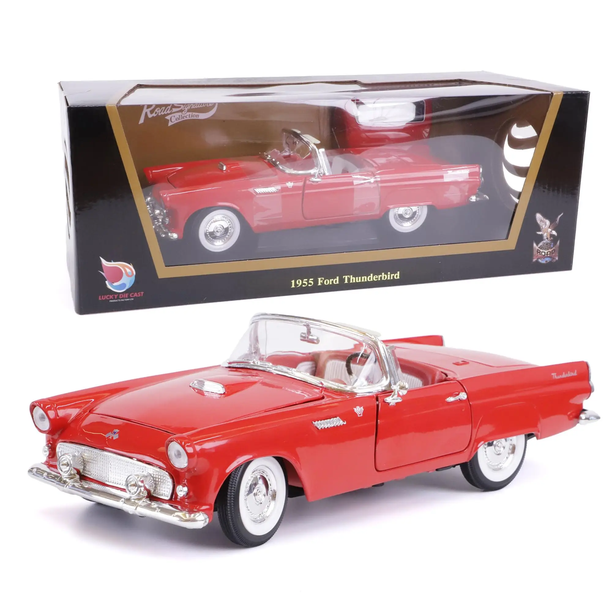 1955 Ford Thunderbird 1/18 Scale Die-Cast Metal Model Premium Classic Vintage Alloy Cars with Display Case Best Gift for Men
1955 Ford Thunderbird 1/18 Scale Die-Cast Metal Model Premium Classic Vintage Alloy Cars with Display Case Best Gift for Men