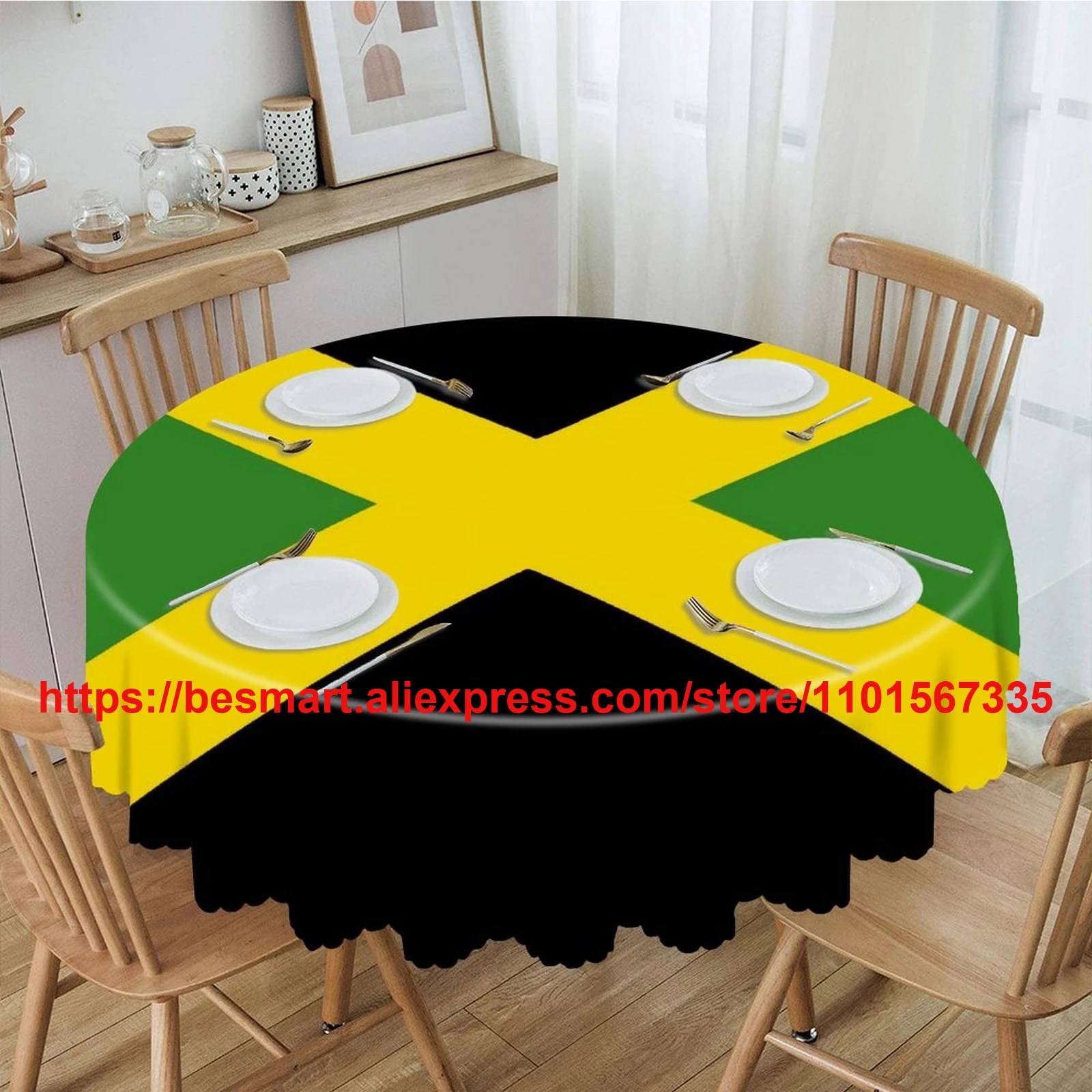 Скатерть с индивидуальным принтом, дизайн с флагом Ямайки, бесплатная доставка
Скатерть с индивидуальным принтом, дизайн с флагом Ямайки, бесплатная доставка