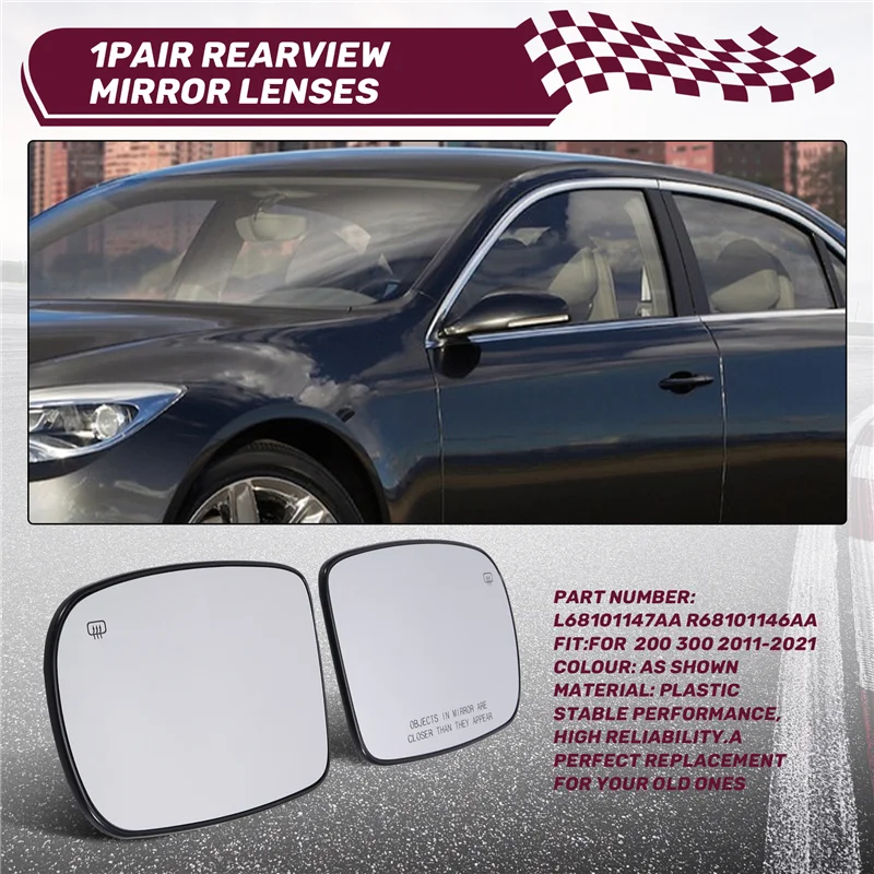 ABHY-L+R Rearview Mirror Lenses Exterior Door Side Mirror For Chrysler 200 300 2011-2021 68101147 68101146
ABHY-L+R Rearview Mirror Lenses Exterior Door Side Mirror For Chrysler 200 300 2011-2021 68101147 68101146