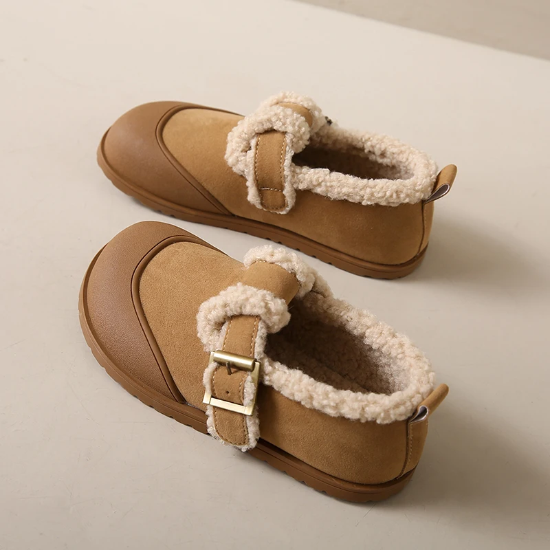 Women's Winter Plush Slip-On Flats Shoes Casual Dress Shoes Comfortable Memory Foam Warm Plush Lining Ballet Flat Shoes for Lady
Women's Winter Plush Slip-On Flats Shoes Casual Dress Shoes Comfortable Memory Foam Warm Plush Lining Ballet Flat Shoes for Lady
