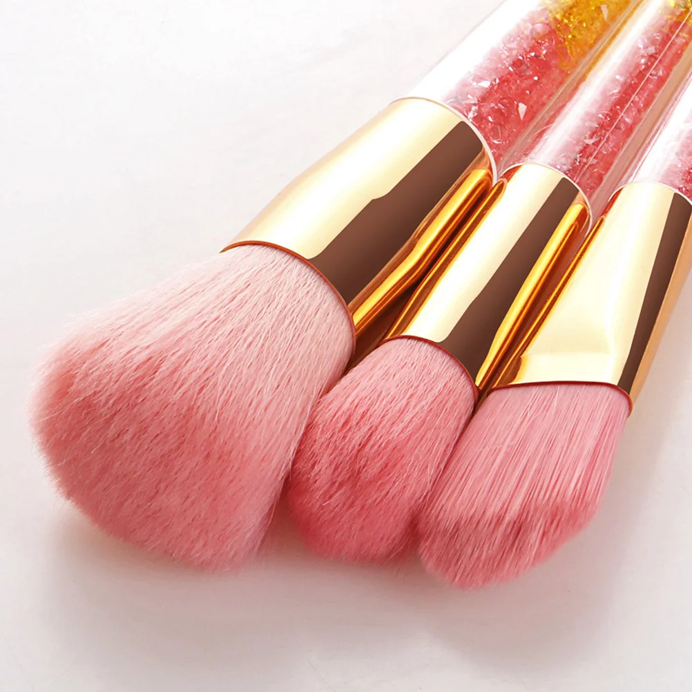 5Pcs Transparent Handle Makeup Brushes Pink Set with Ultra Dense Bristles for Foundation Blush Powder Liquid
5Pcs Transparent Handle Makeup Brushes Pink Set with Ultra Dense Bristles for Foundation Blush Powder Liquid
