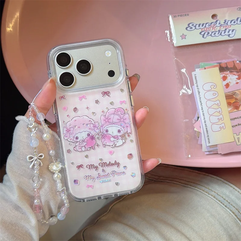 Cute Phone Case for iPhone 14 15 16 17 Pro Max Shockproof Protective Cover Aesthetic Kawaii Case with Beaded Charm Strap
Cute Phone Case for iPhone 14 15 16 17 Pro Max Shockproof Protective Cover Aesthetic Kawaii Case with Beaded Charm Strap