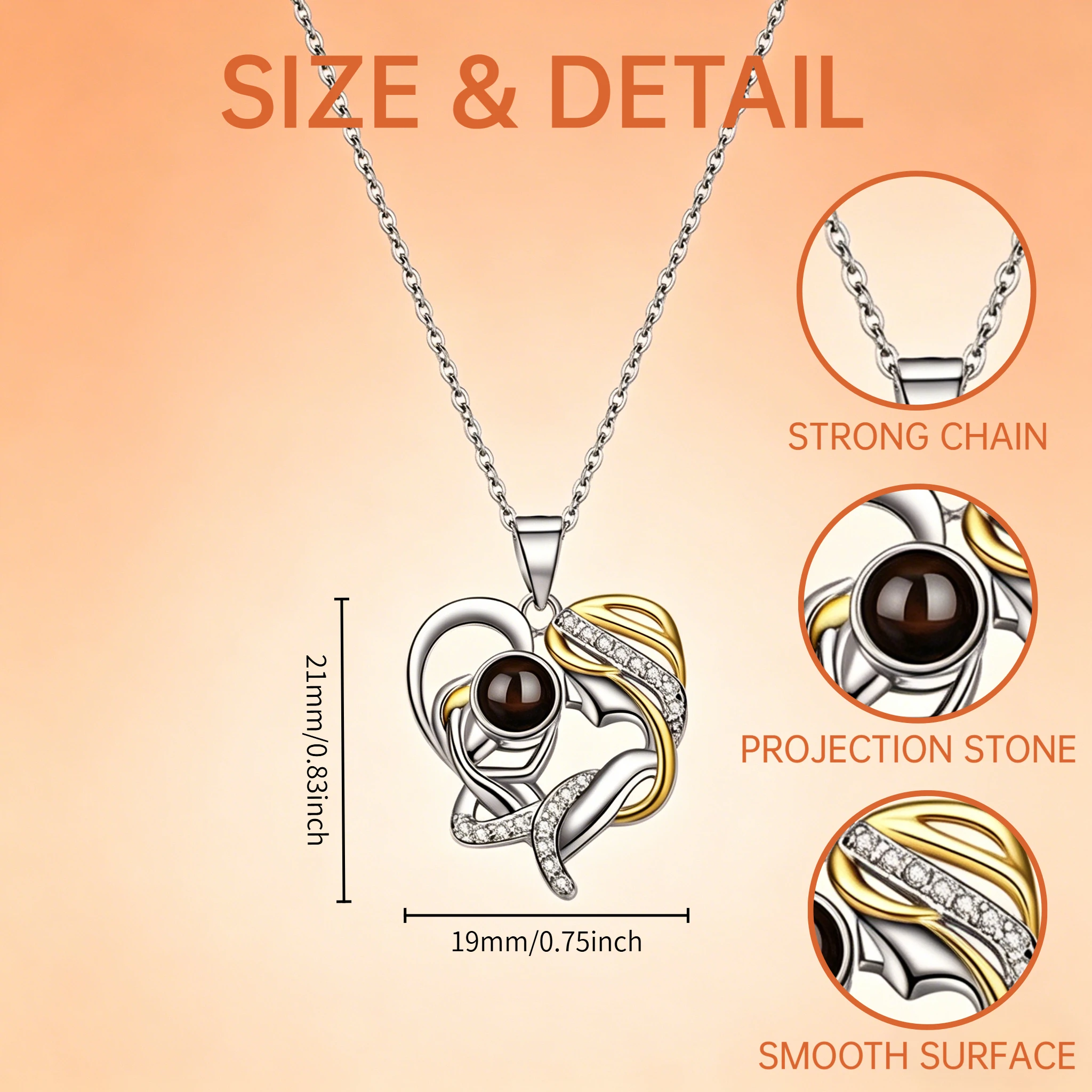 Twinkling Custom Photo Necklace for Women Projection Photo Mom and Baby Pendant Necklace Mother's Day Gift Special Jewelry
Twinkling Custom Photo Necklace for Women Projection Photo Mom and Baby Pendant Necklace Mother's Day Gift Special Jewelry