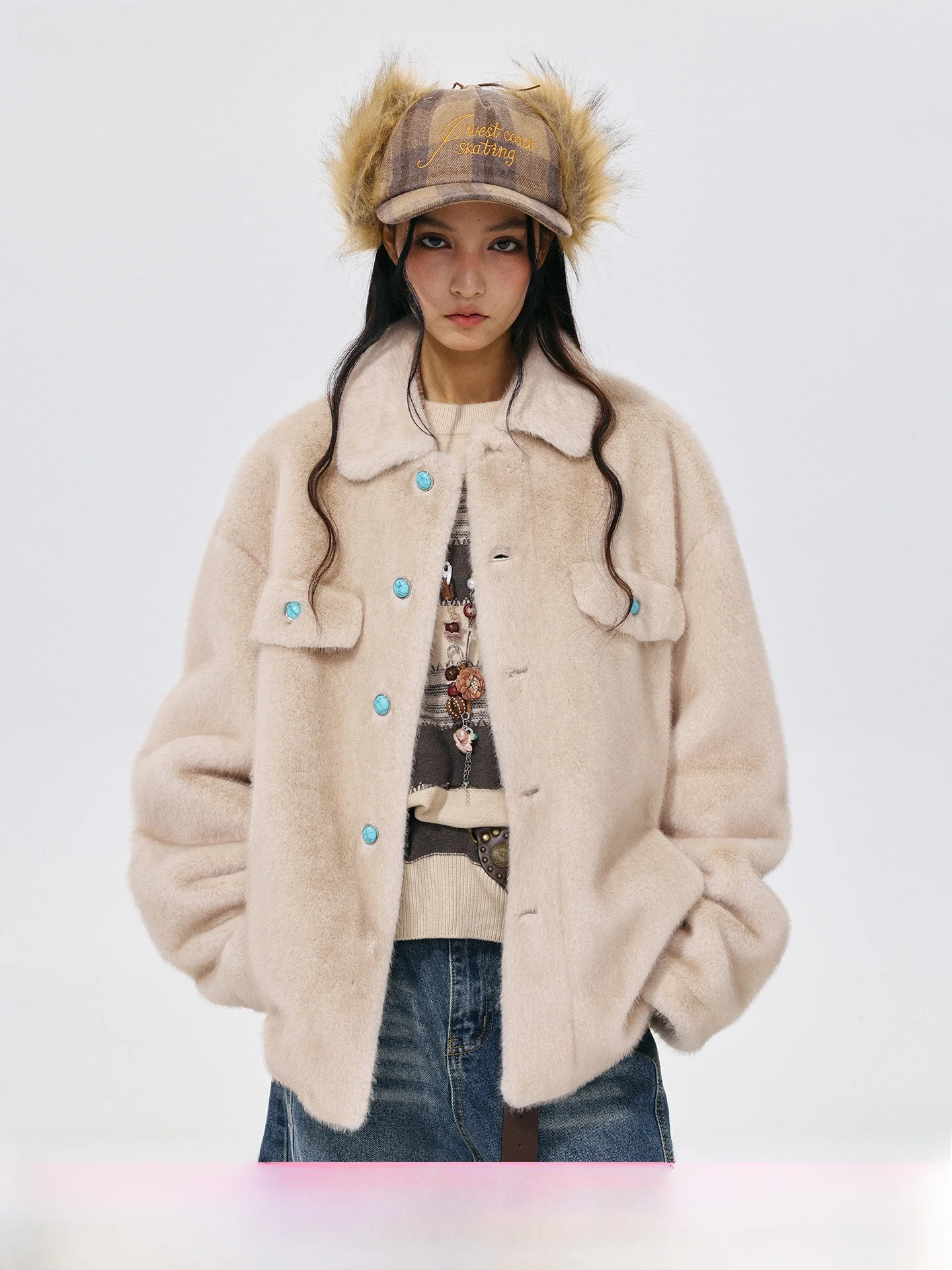 Manyston American Sle Men's Cotton Jaet Winter Warm Fluffy Outerwear Loose Fit Couple's Sle Water Rabbit Fur Coat
Manyston American Sle Men's Cotton Jaet Winter Warm Fluffy Outerwear Loose Fit Couple's Sle Water Rabbit Fur Coat