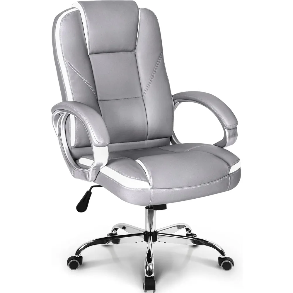 NEO CHAIR Office Chair Computer Desk Chair Gaming - Ergonomic High Back Cushion Lumbar Support with Wheels Comfortable Grey Leat
NEO CHAIR Office Chair Computer Desk Chair Gaming - Ergonomic High Back Cushion Lumbar Support with Wheels Comfortable Grey Leat