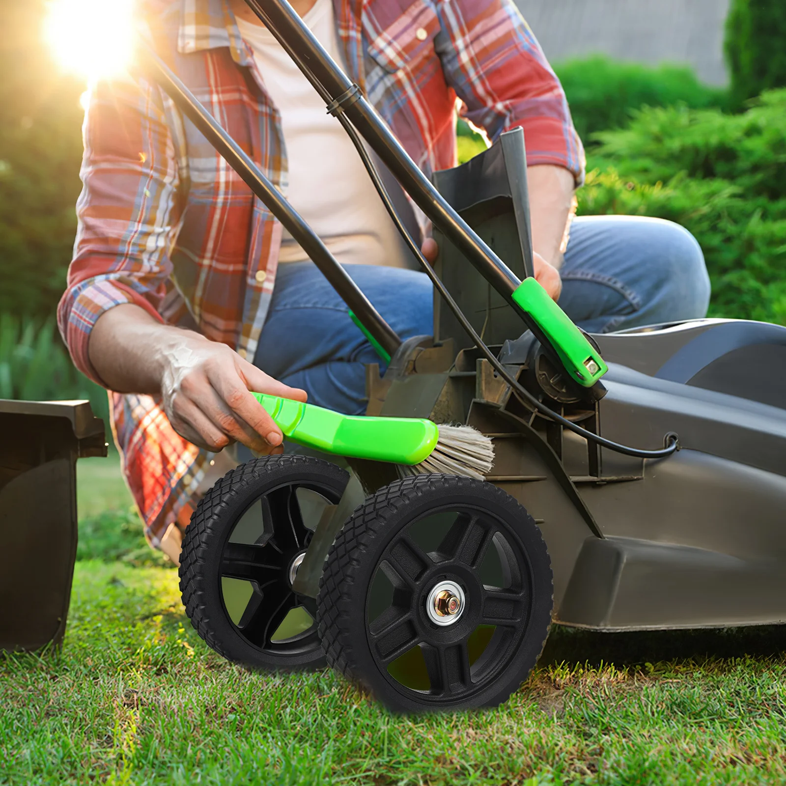 2 Pcs Lawnmower Wheels Chicken Tractor Kit Mover Solid Garbage Can Replacement Part
2 Pcs Lawnmower Wheels Chicken Tractor Kit Mover Solid Garbage Can Replacement Part