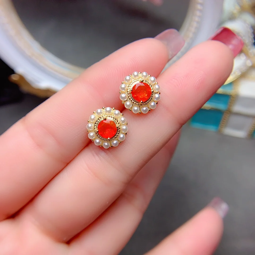 Sterling Silver 925 Natural Fire Opal Ladies Earrings Luxury Ladies Christmas Gift Wedding Free Delivery Boutique jewelry
Sterling Silver 925 Natural Fire Opal Ladies Earrings Luxury Ladies Christmas Gift Wedding Free Delivery Boutique jewelry