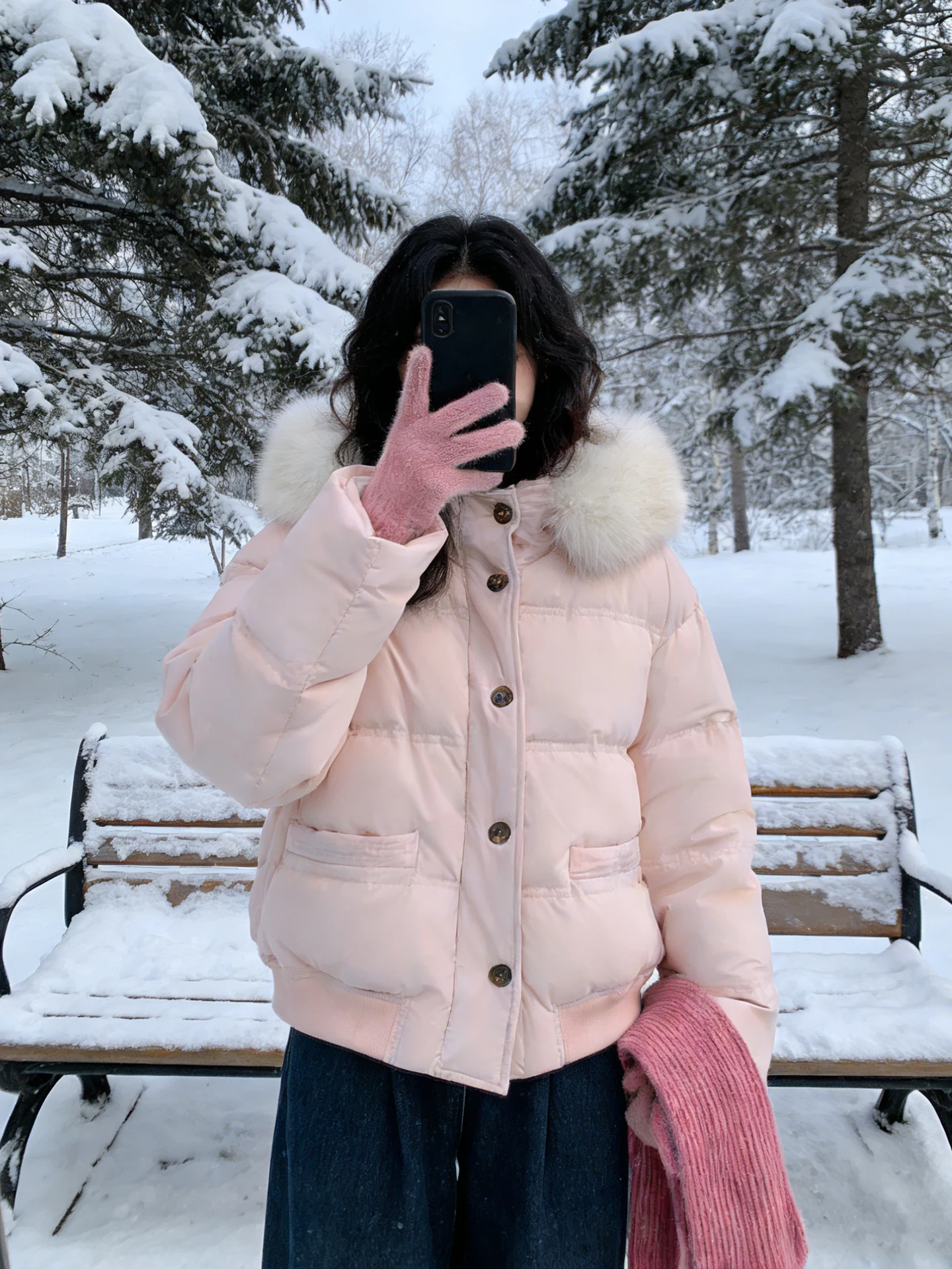 Sweet Anti-Aging Pink Hooded down Cotton Jaet Women's Autumn Winter Thiened Warm Bread Sle Coat Large Fur Collar
Sweet Anti-Aging Pink Hooded down Cotton Jaet Women's Autumn Winter Thiened Warm Bread Sle Coat Large Fur Collar