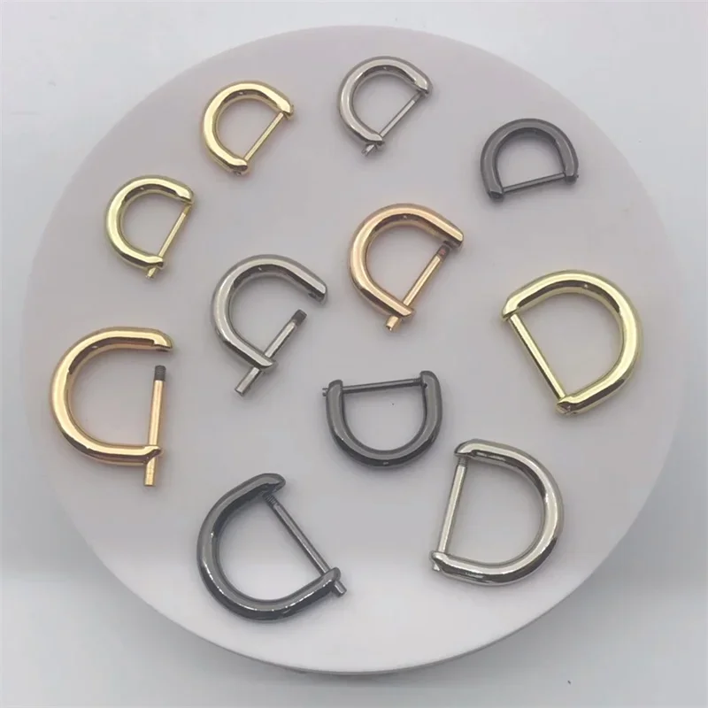 D Rings Screw in Shackle Horseshoe Buckle Horseshoe Shape D Ring D-Shaped Metal Hoop Locking DIY Leather Craft Purse Replacement
D Rings Screw in Shackle Horseshoe Buckle Horseshoe Shape D Ring D-Shaped Metal Hoop Locking DIY Leather Craft Purse Replacement