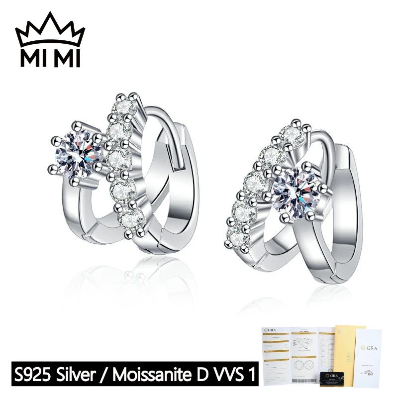 MI MI S925 Sterling Silver 0.6CT D Color Moissanite French Asymmetrical Ear Clips | Luxury GRA Certified + Gift Box
MI MI S925 Sterling Silver 0.6CT D Color Moissanite French Asymmetrical Ear Clips | Luxury GRA Certified + Gift Box