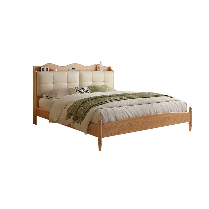 All solid wood bed modern simple 1.8 meters Nordic log retro style double master bedroom 1.5 meters shelf
All solid wood bed modern simple 1.8 meters Nordic log retro style double master bedroom 1.5 meters shelf