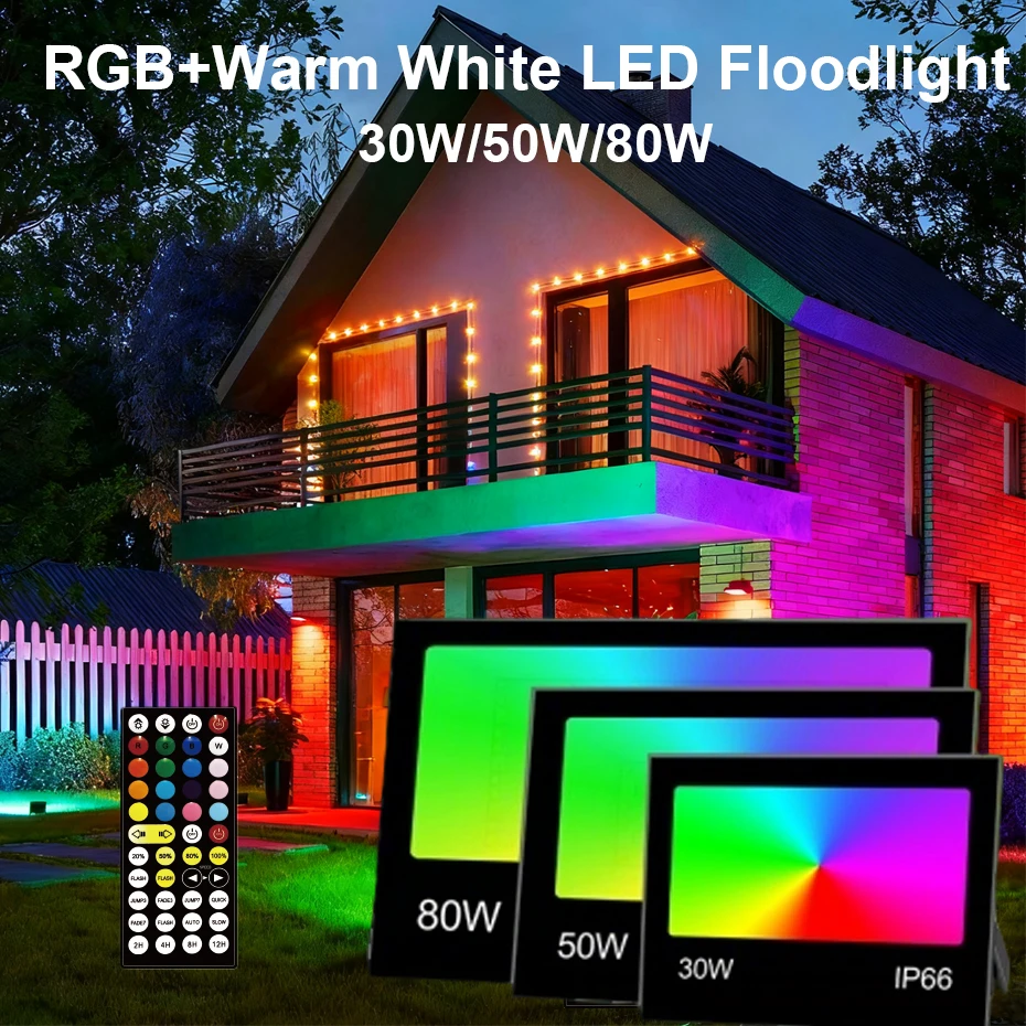 Светодиодный RGB прожектор 80W 50W 30W AC85-265V, уличный водонепроницаемый LED-светильник, лампа-проектор для наружного освещения и декоративного освещения
Светодиодный RGB прожектор 80W 50W 30W AC85-265V, уличный водонепроницаемый LED-светильник, лампа-проектор для наружного освещения и декоративного освещения