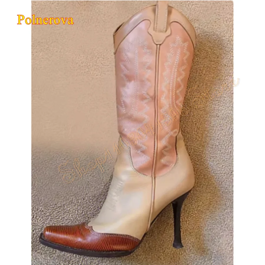 Vintage Flat Toe Leather Rider Boots,Stiletto Zipper Knee Boots Mixed Color High Heel Women Boots 2024 New Zapatos Para Mujere
Vintage Flat Toe Leather Rider Boots,Stiletto Zipper Knee Boots Mixed Color High Heel Women Boots 2024 New Zapatos Para Mujere