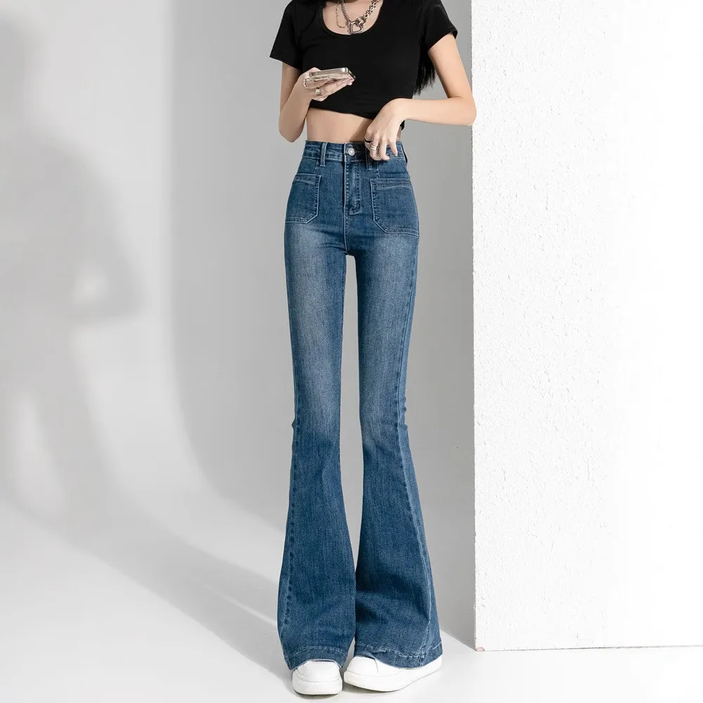 Retro High Waist Stretchy Micro Flared Denim Jeans Women's Summer Casual Slimming Small Size Hoof Flared Pants
Retro High Waist Stretchy Micro Flared Denim Jeans Women's Summer Casual Slimming Small Size Hoof Flared Pants