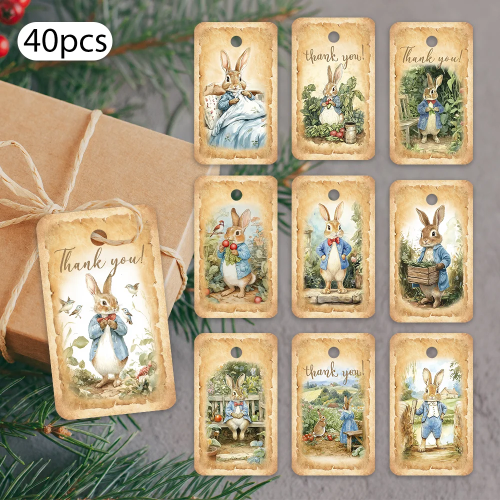 40pcs, Peter Rabbit tags, Christmas gift labels, party decorations, DIY, gift wrapping, greeting cards, party cards, jute twine
40pcs, Peter Rabbit tags, Christmas gift labels, party decorations, DIY, gift wrapping, greeting cards, party cards, jute twine