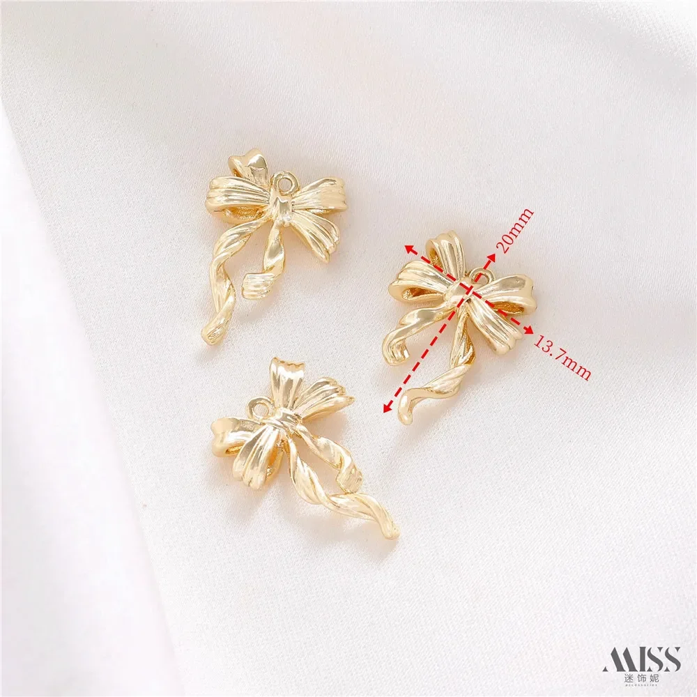 14K Bag Gold Inlaid Zircon Bow Pendant DIY Bracelet Necklace Earrings Ear Pendant Accessories
14K Bag Gold Inlaid Zircon Bow Pendant DIY Bracelet Necklace Earrings Ear Pendant Accessories