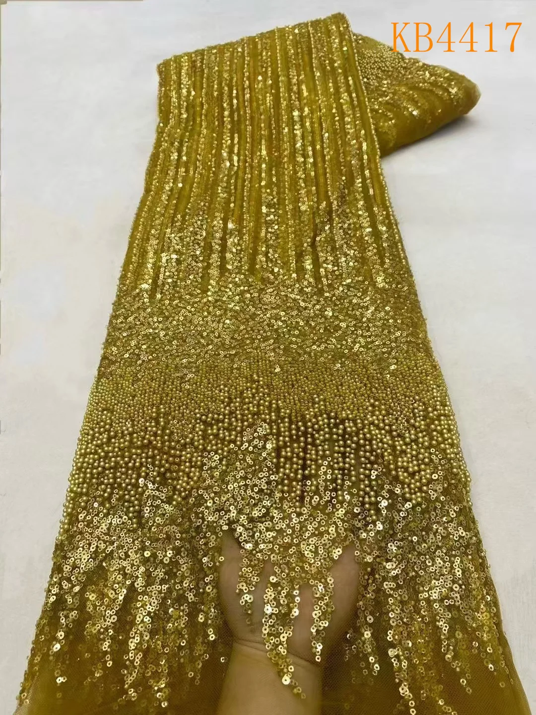 2025 Gold Beads Lace Fabric Sequence Embroidery African Fabric Lace High Quality Luxury Fabric For Dress 5 Yards With Beads
2025 Gold Beads Lace Fabric Sequence Embroidery African Fabric Lace High Quality Luxury Fabric For Dress 5 Yards With Beads