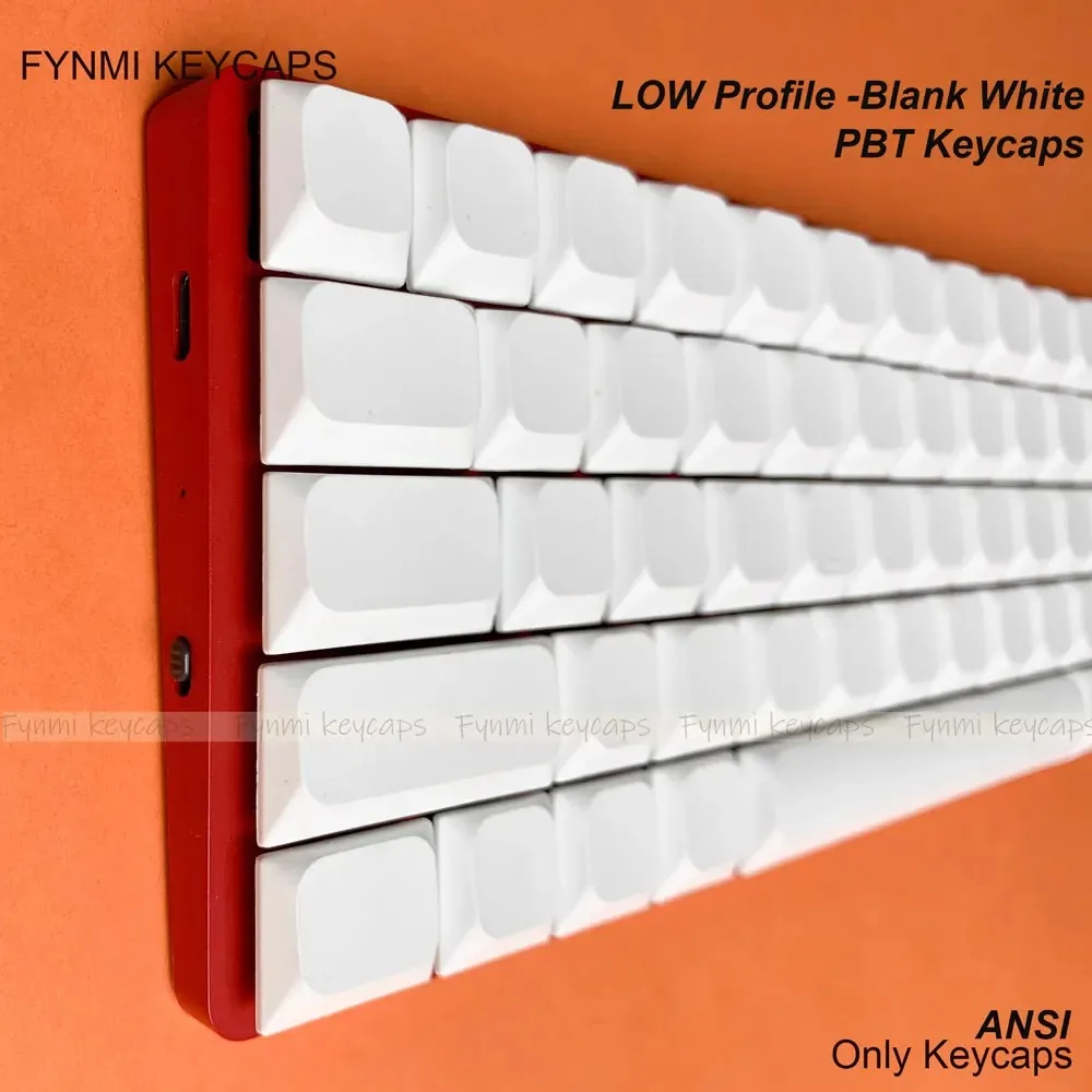 Low Profile Blank White PBT keycaps ANSI 61 keys to 116 keys Dye-Sublimation keycaps for Keychron
Low Profile Blank White PBT keycaps ANSI 61 keys to 116 keys Dye-Sublimation keycaps for Keychron