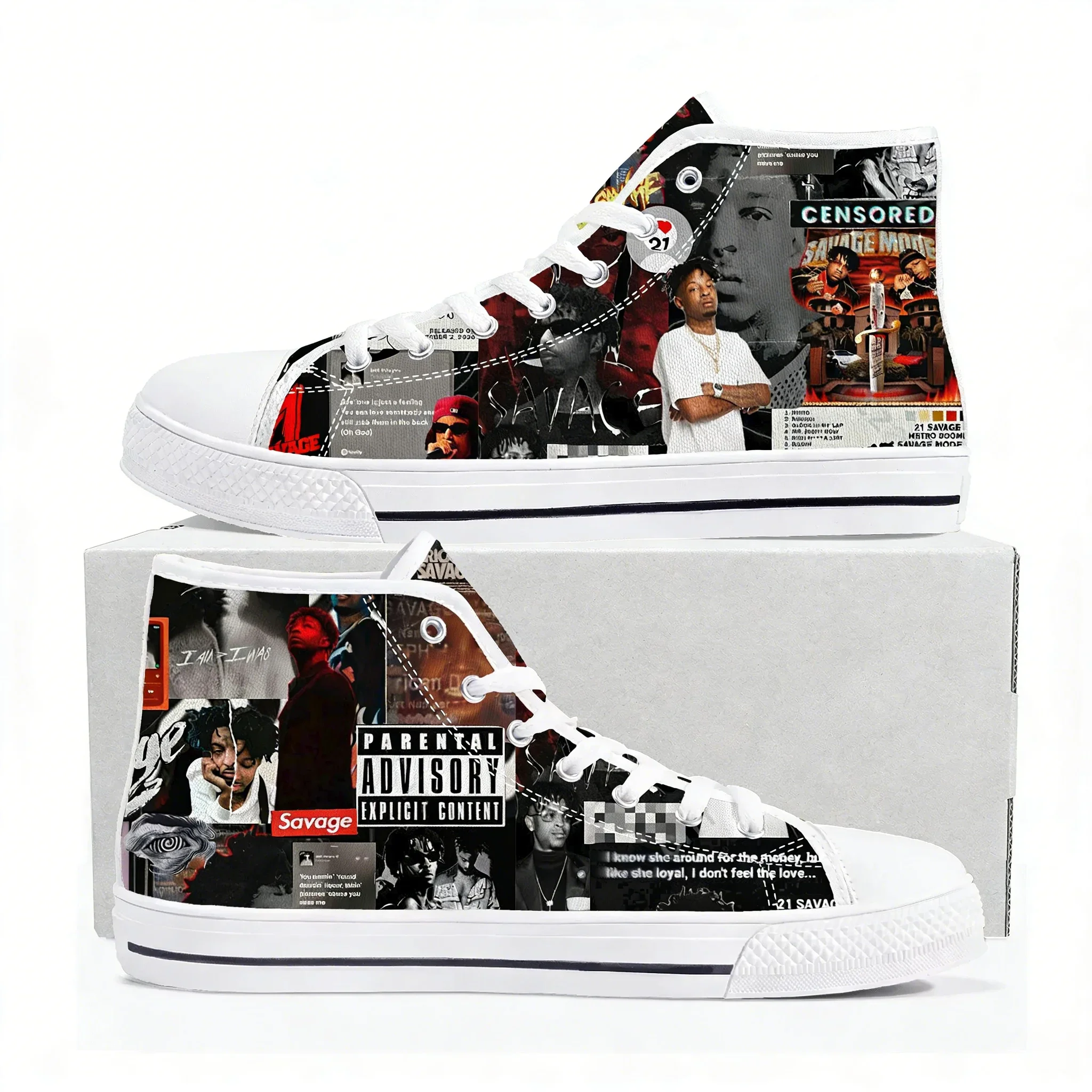 Rapper 21 Savage shoes High Top Sneakers Mens Womens Teenager High Quality Canvas Sneaker couple Casual Shoe Customize Shoes
Rapper 21 Savage shoes High Top Sneakers Mens Womens Teenager High Quality Canvas Sneaker couple Casual Shoe Customize Shoes