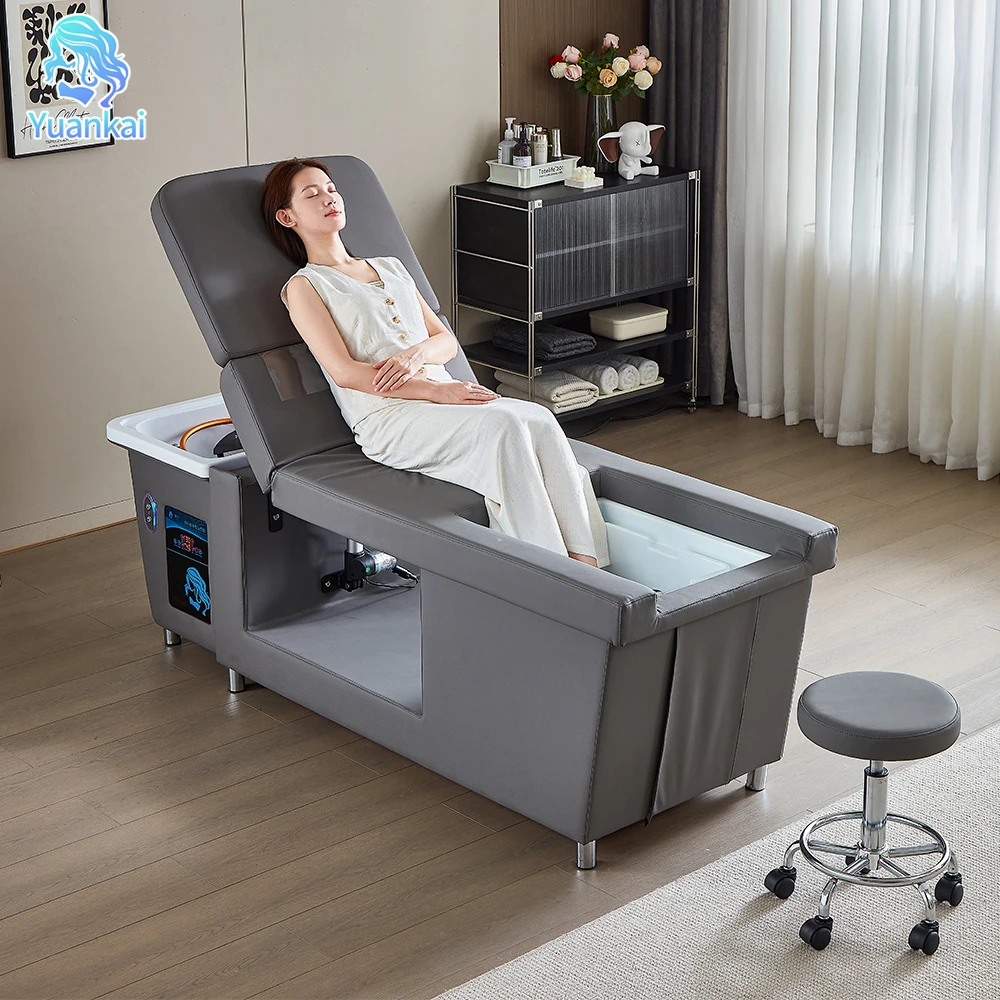 Luxury Hair Salon Washing Massage Electric Backrest Lift Foot Wash Basin Shampoo Pedicure Table Recline Adjustable Head Spa Bed
Luxury Hair Salon Washing Massage Electric Backrest Lift Foot Wash Basin Shampoo Pedicure Table Recline Adjustable Head Spa Bed