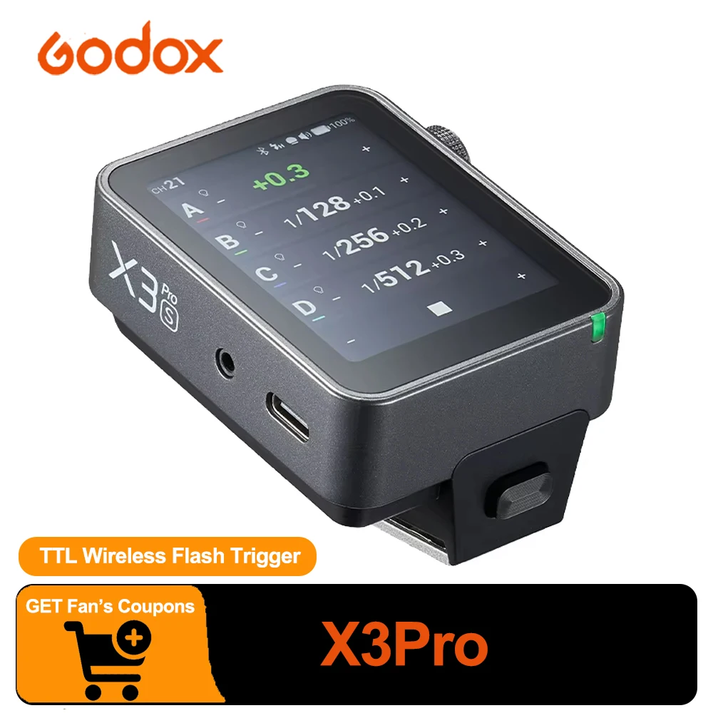 Godox X3Pro TTL Wireless Flash Trigger 2.4GHz Wireless X System Bluetooth Integration APP Control Fast Charging Long Runtime
Godox X3Pro TTL Wireless Flash Trigger 2.4GHz Wireless X System Bluetooth Integration APP Control Fast Charging Long Runtime