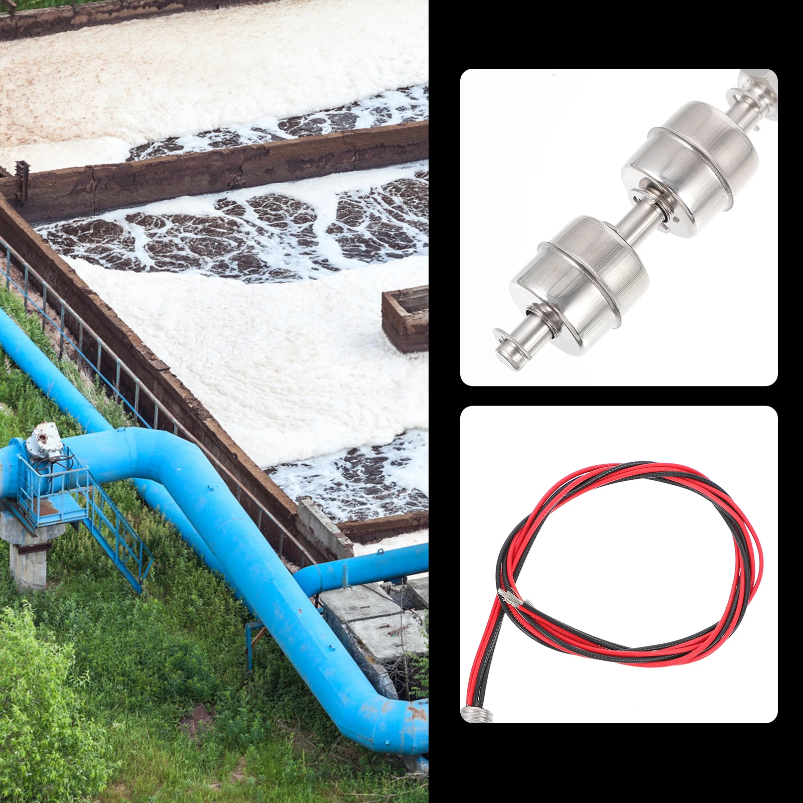 Water Level Switch Tank Ball Float Gauge Indicator Controller Select for Floating Silver 
Water Level Switch Tank Ball Float Gauge Indicator Controller Select for Floating Silver
