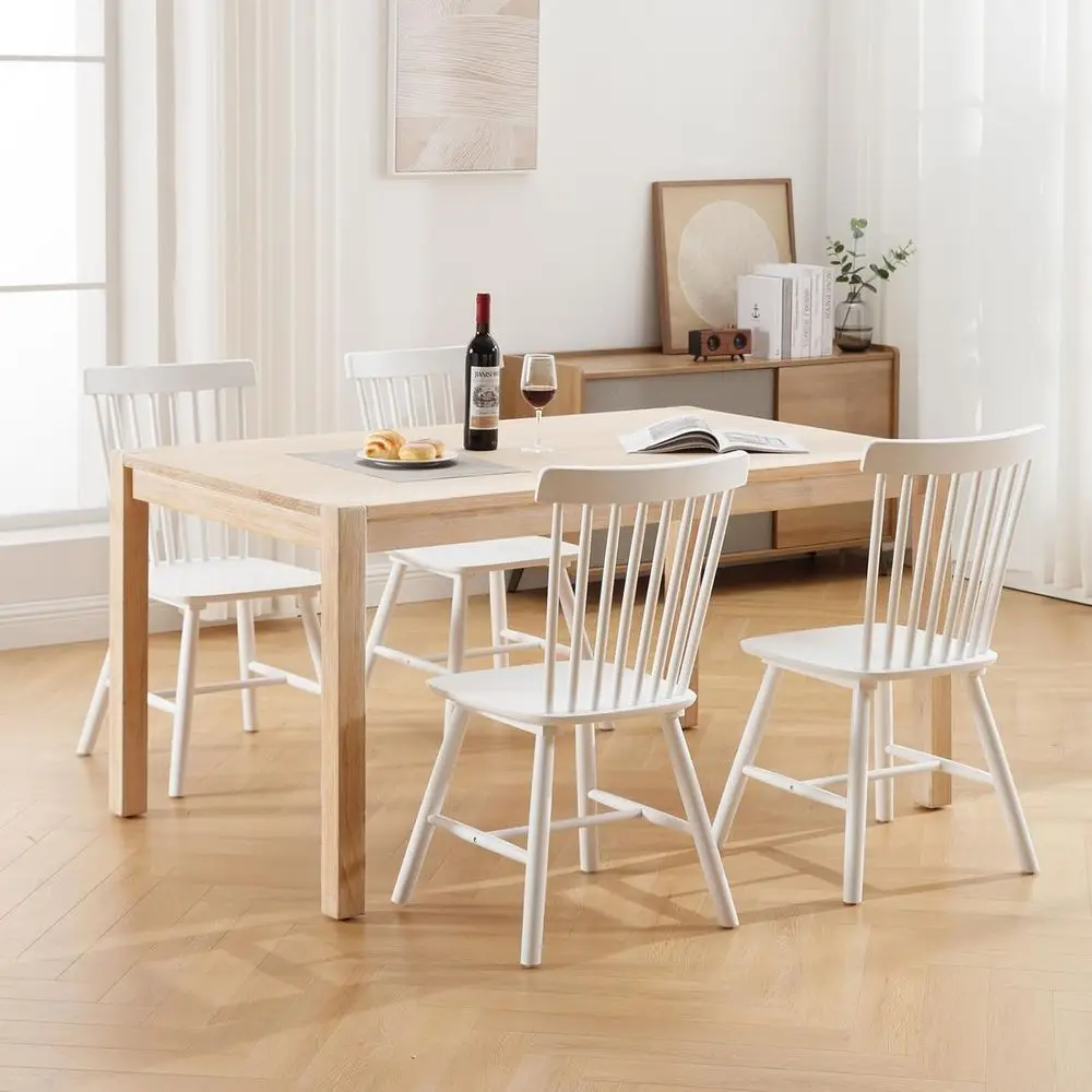 Set of 4 Vintage-Style Windsor Chairs, Spindle Back, Comfortable Armrests, Solid Wood, Suitable for Home/Living Room/Restaurant,
Set of 4 Vintage-Style Windsor Chairs, Spindle Back, Comfortable Armrests, Solid Wood, Suitable for Home/Living Room/Restaurant,