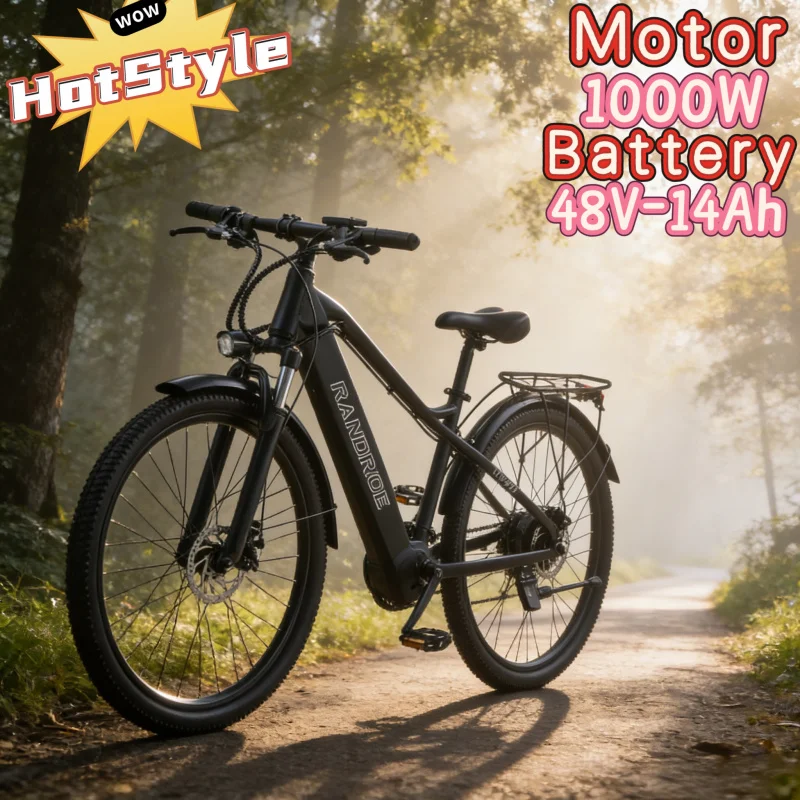 27inch E-Bike 2026 New YG70 1000W Front Suspension Urban Electric Bike 48V14AH Adult Electric Moped Factory Direct Sales Bicycle
27inch E-Bike 2026 New YG70 1000W Front Suspension Urban Electric Bike 48V14AH Adult Electric Moped Factory Direct Sales Bicycle
