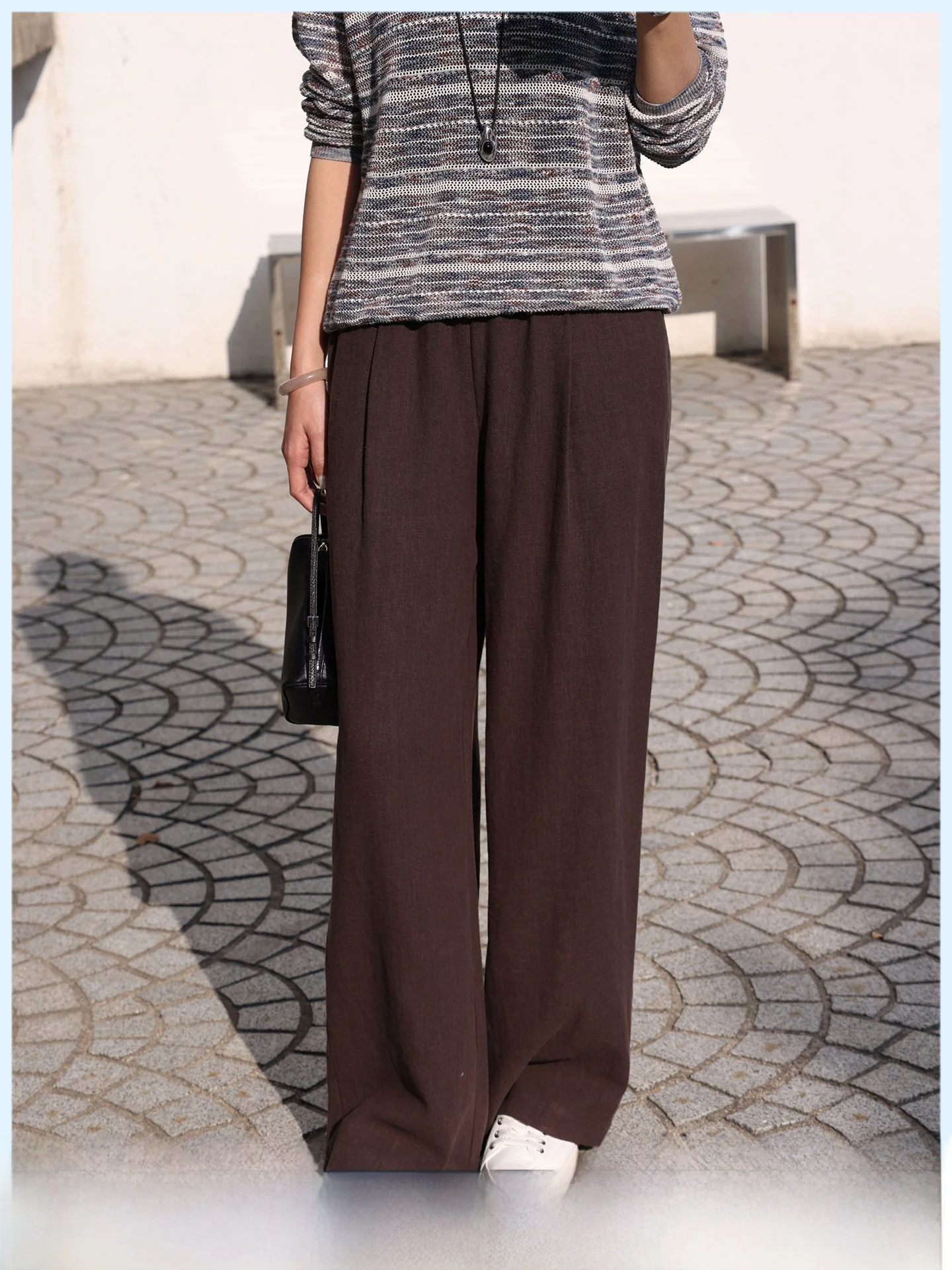Casual Straight Leg Trousers Women's Loose Drapey Airy Linen Coffee Color Spring New Style Comfortable Breathable Long Pants
Casual Straight Leg Trousers Women's Loose Drapey Airy Linen Coffee Color Spring New Style Comfortable Breathable Long Pants
