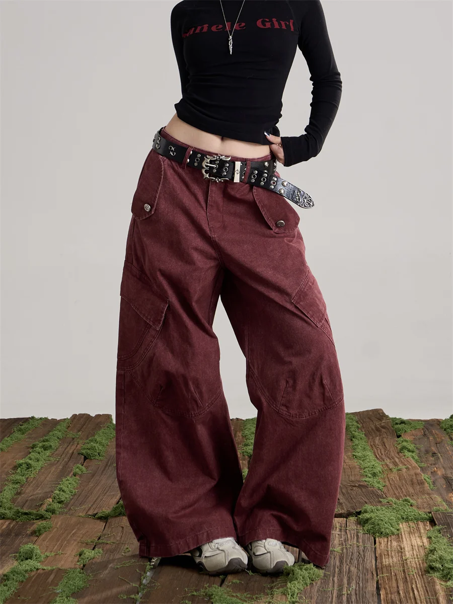Onlpp American Retro Workwear Wide Leg Pants Women's Design Slimming Loose Straight Casual Trousers Multi-Pocket Knife Shape
Onlpp American Retro Workwear Wide Leg Pants Women's Design Slimming Loose Straight Casual Trousers Multi-Pocket Knife Shape
