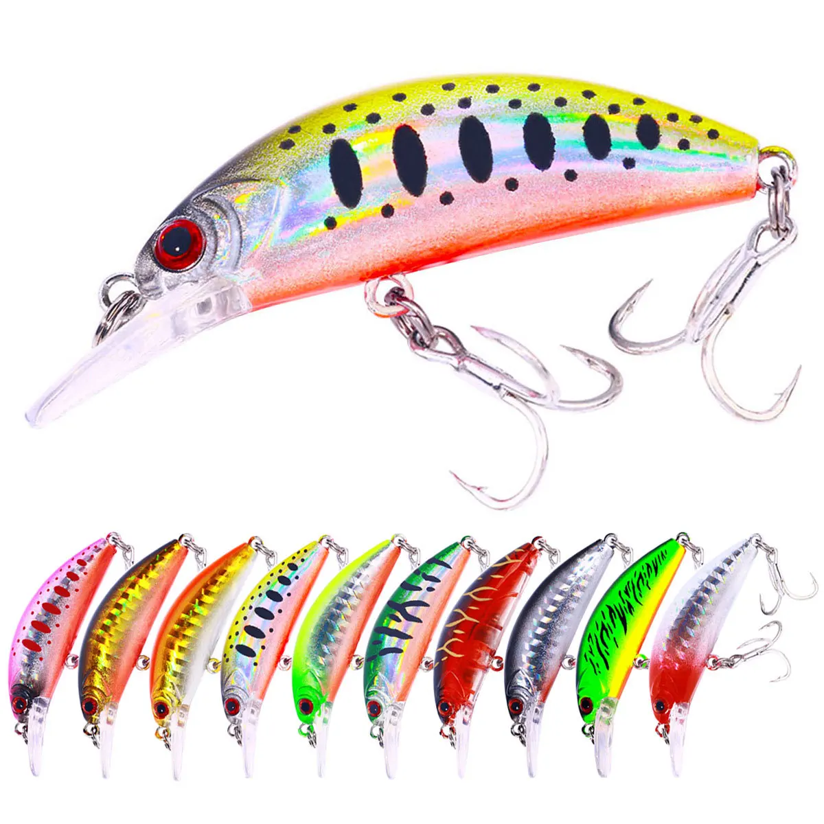 Micro Minnow Lure 5.5g Five Eyes Suspending Slow Sink Realistic Swim Sharp Hook High Attraction Stream Freshwater Fishing Bait
Micro Minnow Lure 5.5g Five Eyes Suspending Slow Sink Realistic Swim Sharp Hook High Attraction Stream Freshwater Fishing Bait
