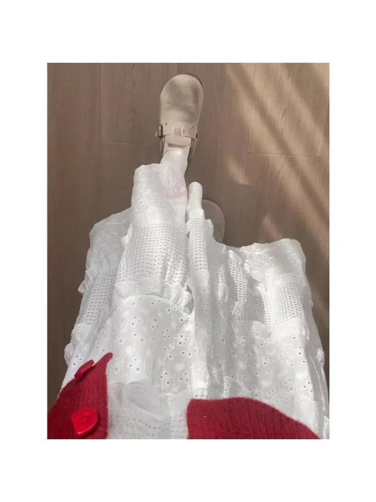 White High Waist A-Line Ballet Style Half-length Skirt for plus Size Women Spring Summer Casual Straight Cut Long Sleeve
White High Waist A-Line Ballet Style Half-length Skirt for plus Size Women Spring Summer Casual Straight Cut Long Sleeve