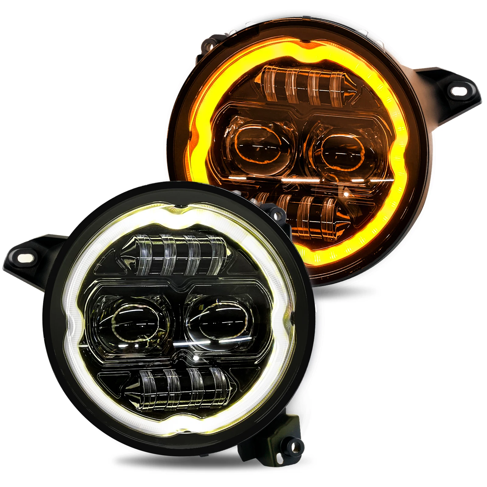 Patent design DOT 9" headlight with white daytime running light and amber turn signal light for jeep wrangler JL gladiator JT
Patent design DOT 9" headlight with white daytime running light and amber turn signal light for jeep wrangler JL gladiator JT