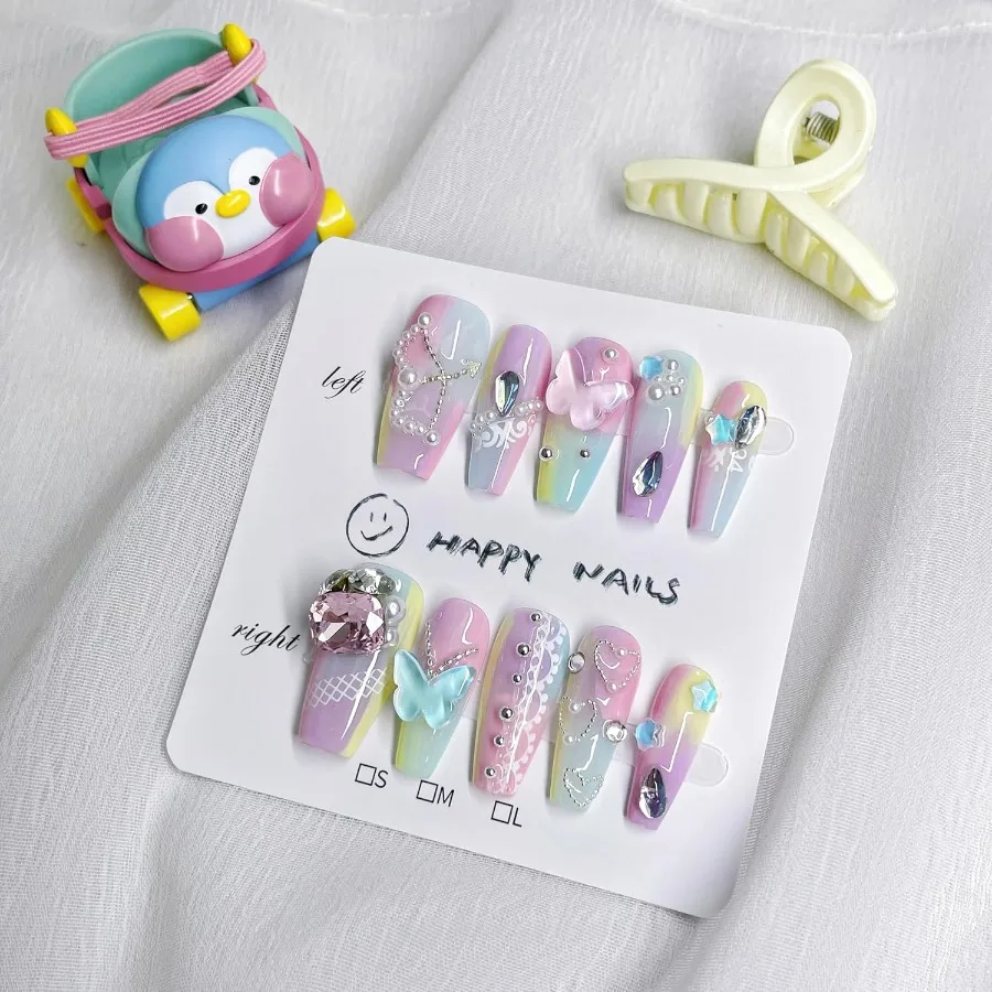 10pcs Handmade Nails Luxury 3D Design Handpainted Nail Art Reusable Gel Glue on Fake Nails Kit for Daily Wear and Special Occas
10pcs Handmade Nails Luxury 3D Design Handpainted Nail Art Reusable Gel Glue on Fake Nails Kit for Daily Wear and Special Occas