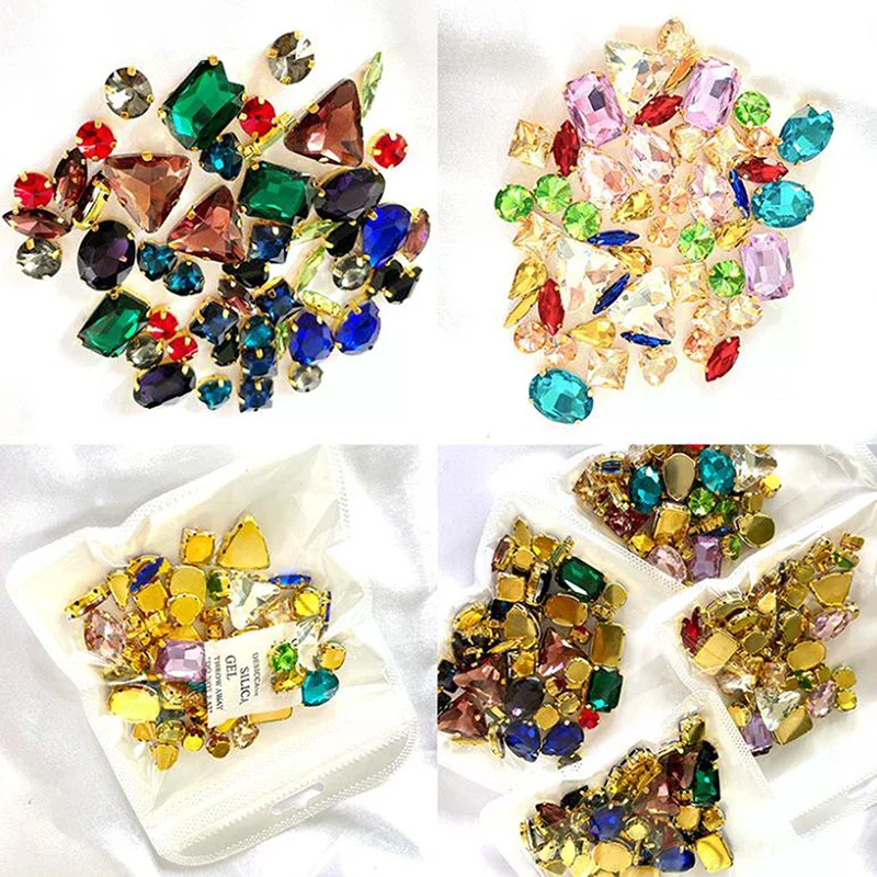 Shiny 24 Color Mixed Shape Sew On Glass Rhinestone Gold Claw Crystal Buckle Diy Wedding Decoration Clothes/Shoe/Dress
Shiny 24 Color Mixed Shape Sew On Glass Rhinestone Gold Claw Crystal Buckle Diy Wedding Decoration Clothes/Shoe/Dress