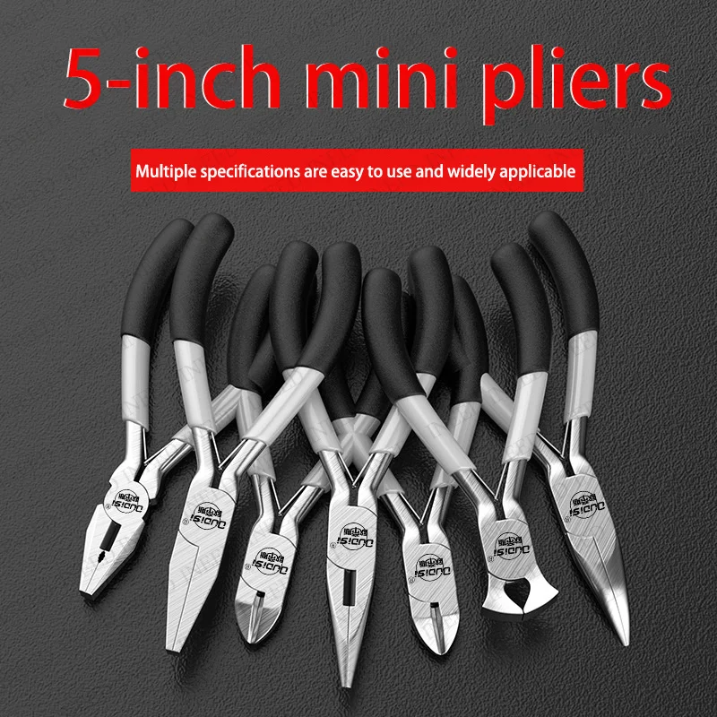 5-inch multifunctional tool, pointed nose pliers, jewelry, hand pliers, slanted mouth pliers, manual tool accessories
5-inch multifunctional tool, pointed nose pliers, jewelry, hand pliers, slanted mouth pliers, manual tool accessories