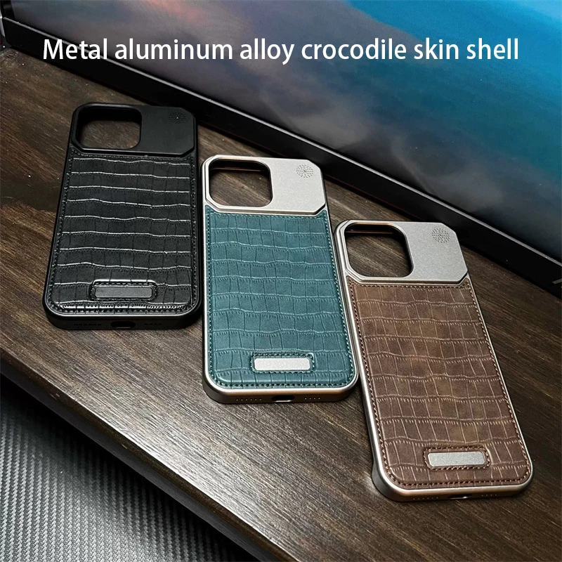 For iPhone 14 Pro Max Metal Aluminum Alligator Skin Pattern Phone Case For iPhone 15 Pro Max Magnetic Aromatherapy Protective
For iPhone 14 Pro Max Metal Aluminum Alligator Skin Pattern Phone Case For iPhone 15 Pro Max Magnetic Aromatherapy Protective
