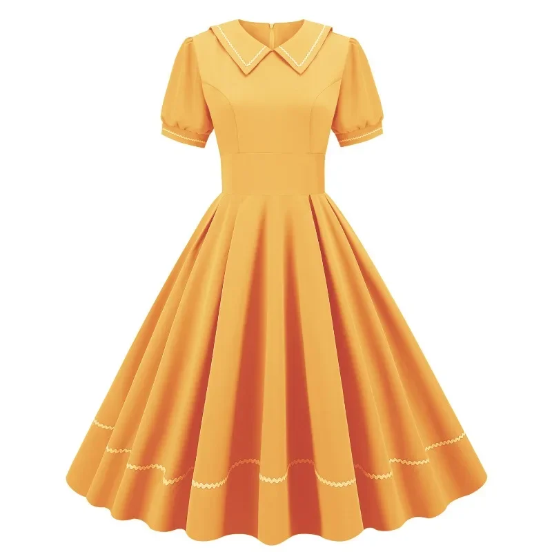 2025 New Vintage Rockabilly Dress Elegant Women Party Dresses Retro 1950s 60s Swing Dress Short Sleeve High Waist A-Line Dresses
2025 New Vintage Rockabilly Dress Elegant Women Party Dresses Retro 1950s 60s Swing Dress Short Sleeve High Waist A-Line Dresses
