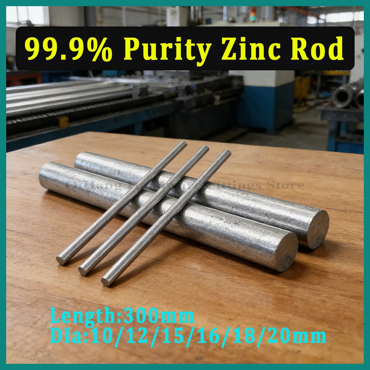 L300mm Dia 10/12/15/16/18/20-35mm 99.9% Purity Zinc Rod Solid Round Bar Anode Electroplating Marine Anticorrosive Experimental
L300mm Dia 10/12/15/16/18/20-35mm 99.9% Purity Zinc Rod Solid Round Bar Anode Electroplating Marine Anticorrosive Experimental