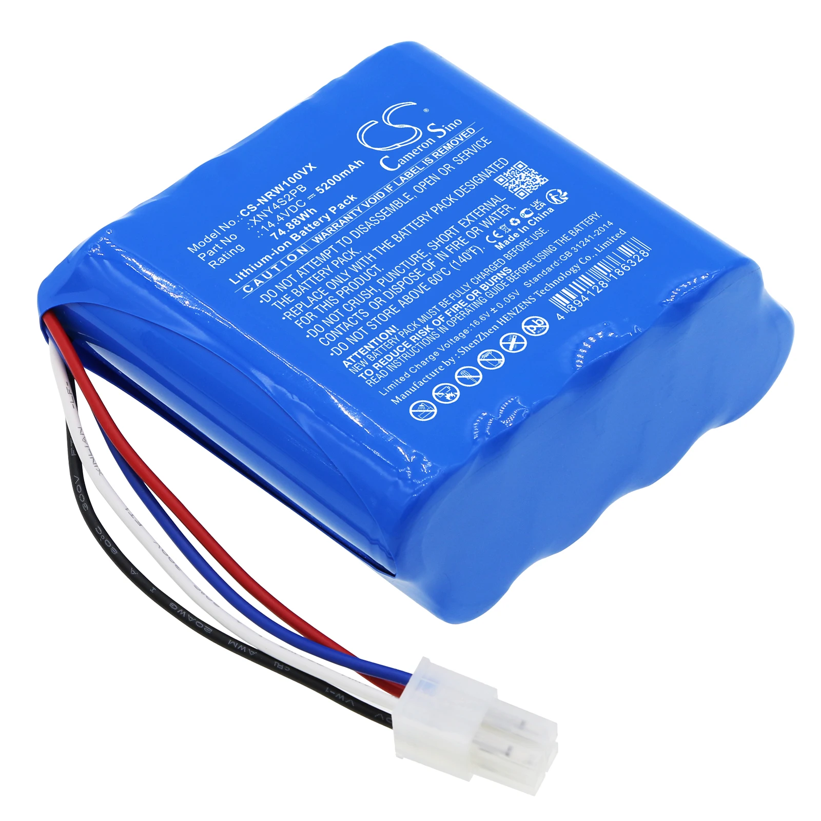Cameron Sino 14.4V 5200mAh Vacuum Battery XNY4S2PB for NARWAL J1, J2, YJCC001, YJCC010, T10, YJCC007 +TOOL
Cameron Sino 14.4V 5200mAh Vacuum Battery XNY4S2PB for NARWAL J1, J2, YJCC001, YJCC010, T10, YJCC007 +TOOL