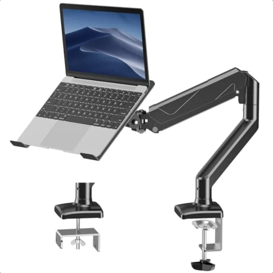 Laptop Stand Desk Mount 2 in 1 Function Gas Spring Arm Fits Max 17 Notebook and 32 Computer Screen Single Monitor Mount with La
Laptop Stand Desk Mount 2 in 1 Function Gas Spring Arm Fits Max 17 Notebook and 32 Computer Screen Single Monitor Mount with La