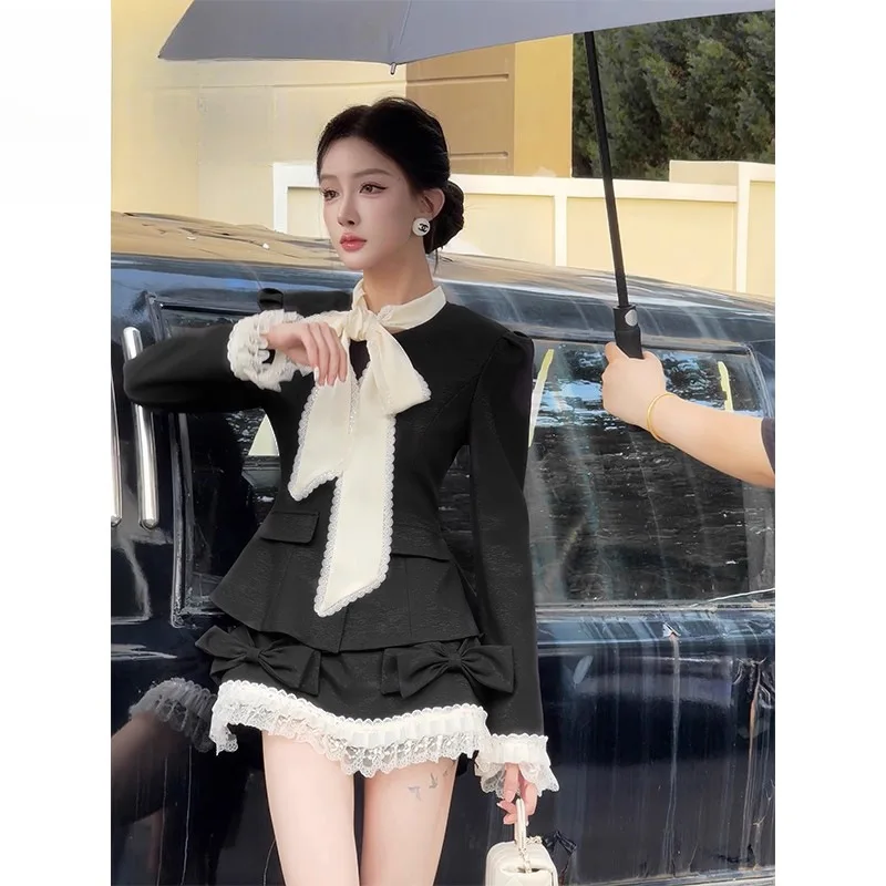 Women's Set 2025 Autumn French Luxury 2 Piece Set Coat Matching Midi Skirt Elegant Outfit 
Women's Set 2025 Autumn French Luxury 2 Piece Set Coat Matching Midi Skirt Elegant Outfit