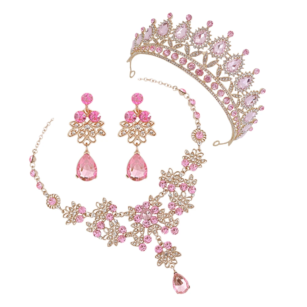 Crown Headpiece Set Sparkling Prom Wedding Earrings Necklace Bride Jewelries Durable Materials Beautiful Design Girls Crown
Crown Headpiece Set Sparkling Prom Wedding Earrings Necklace Bride Jewelries Durable Materials Beautiful Design Girls Crown